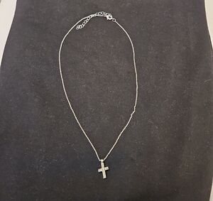 Sterling Silver Cross Pendant Necklace - Silver